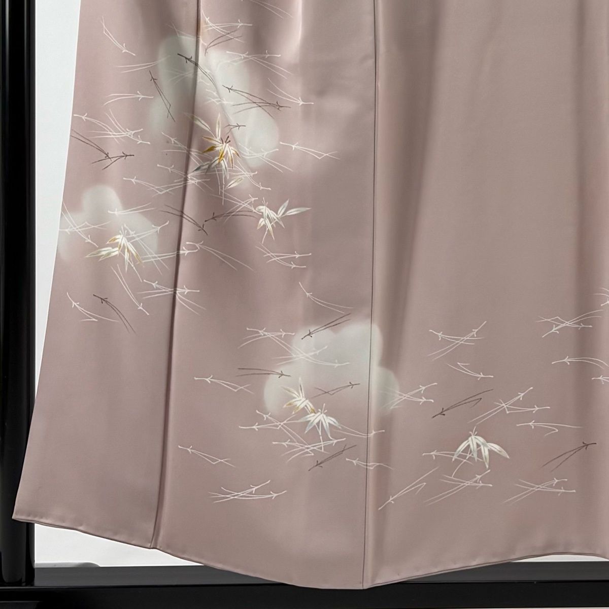訪問着 身丈154 cm 裄丈63.5 S 袷 千總 落款 松竹梅 金糸 刺繍 薄ピンク 正絹 名品 一つ紋