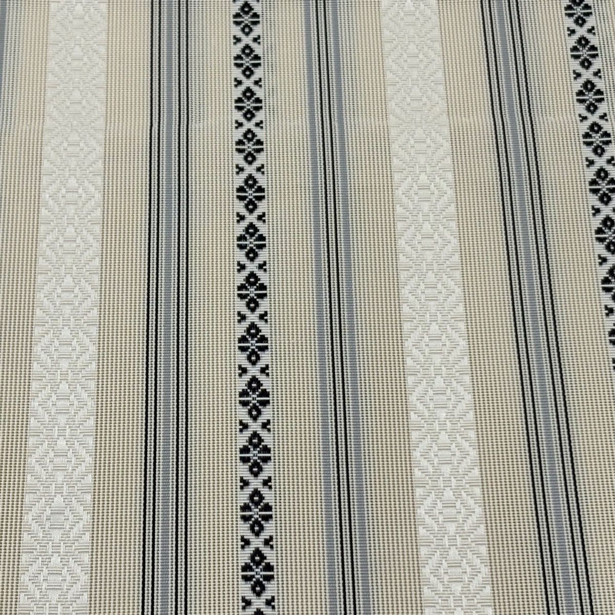 名古屋帯 証紙 本場筑前博多織 夏帯 八寸名古屋帯 松葉仕立て 献上柄 独鈷柄 クリーム 正絹