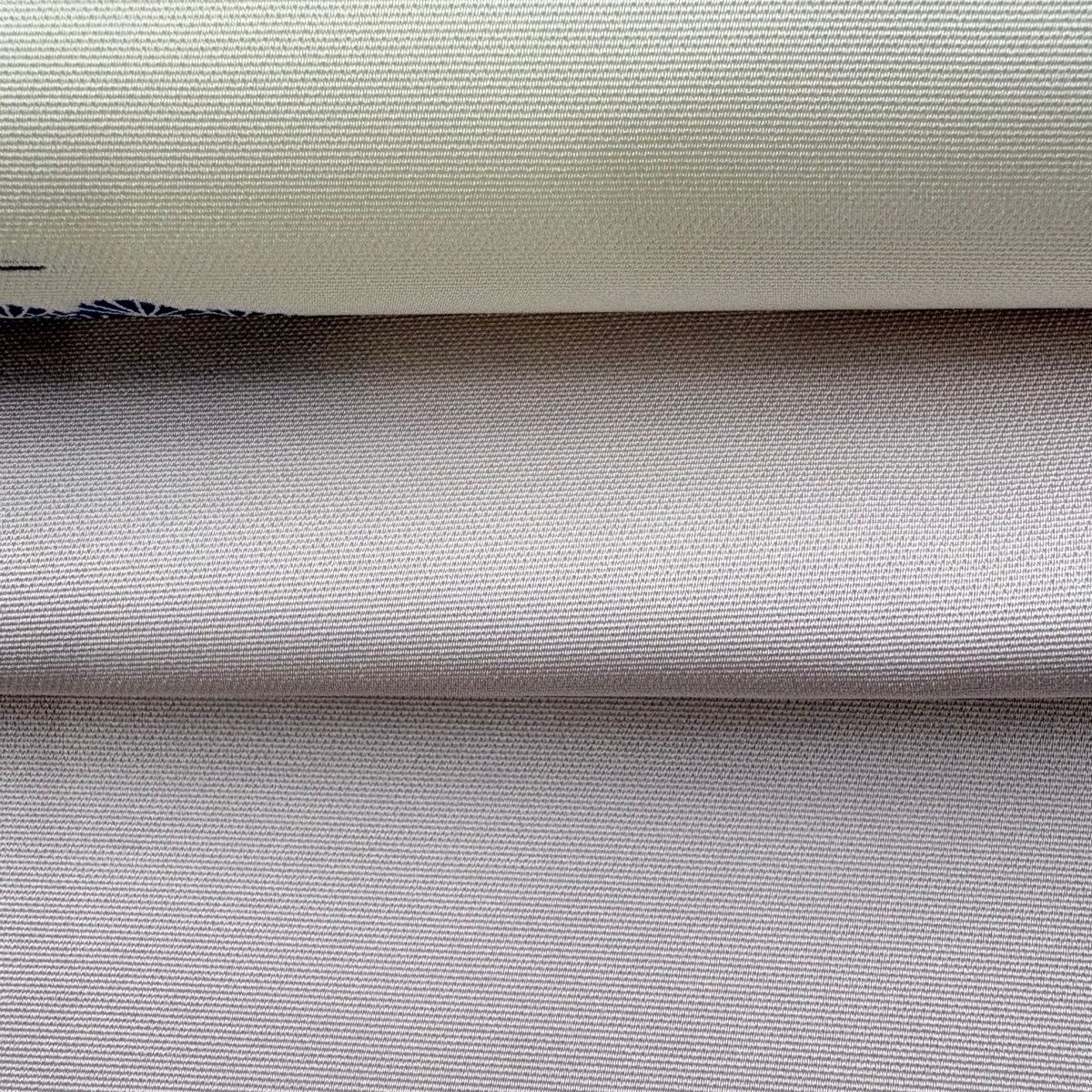  名古屋帯 落款 風景 舟 ぼかし 薄紫 正絹 名古屋帯 帯