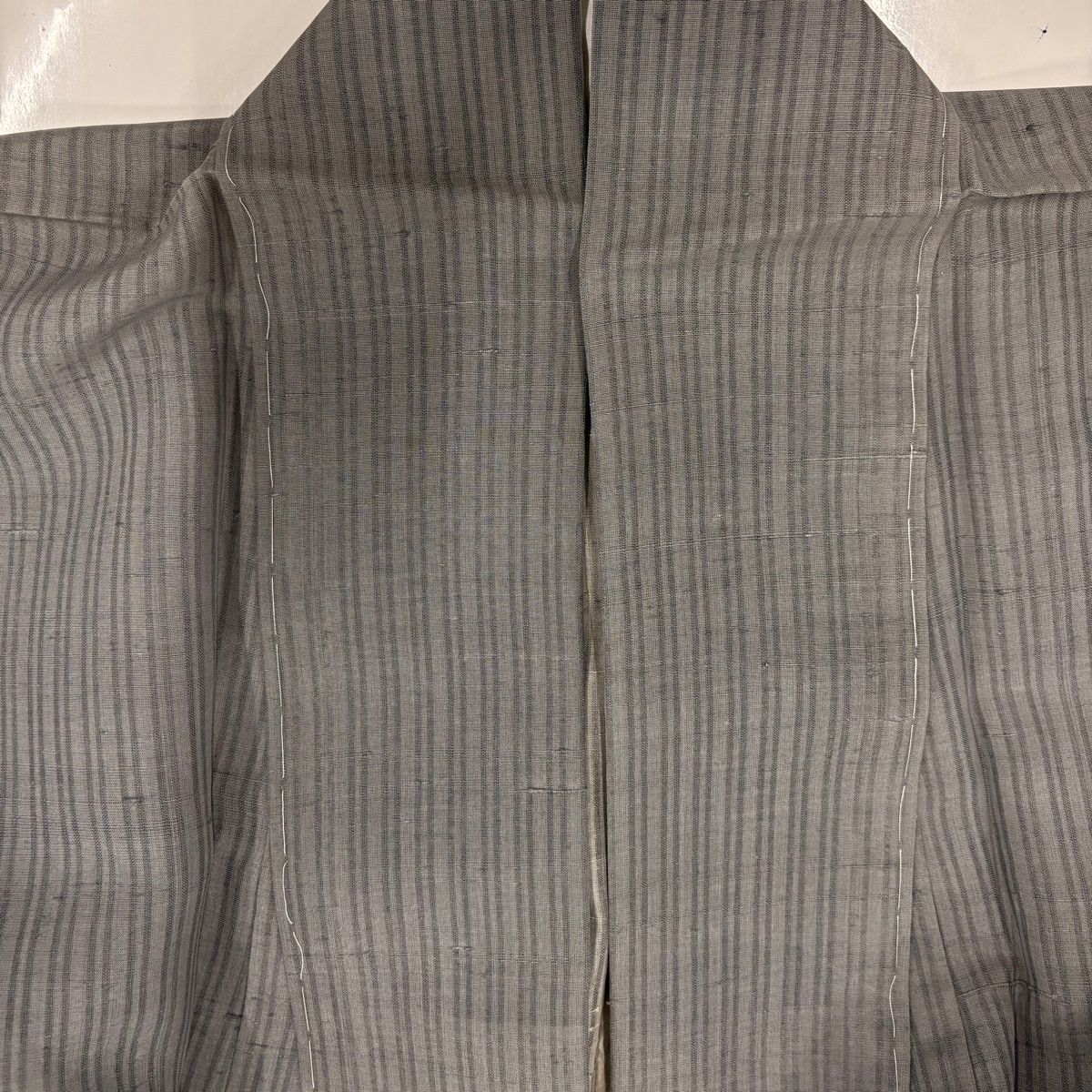 夏紬地 縦縞