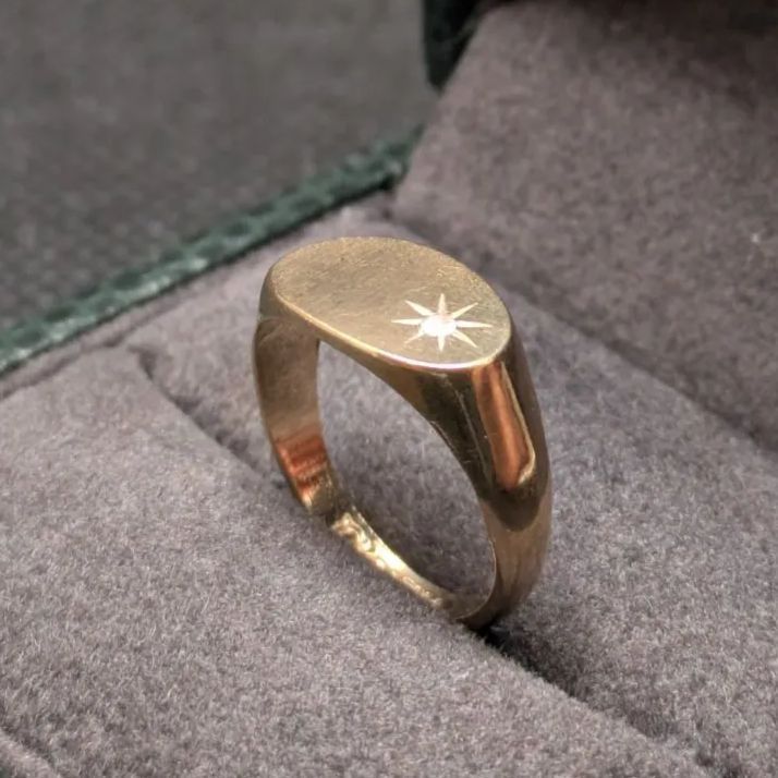 Espo 10K GF 6号 シグネット リング エスポジト シルバー925