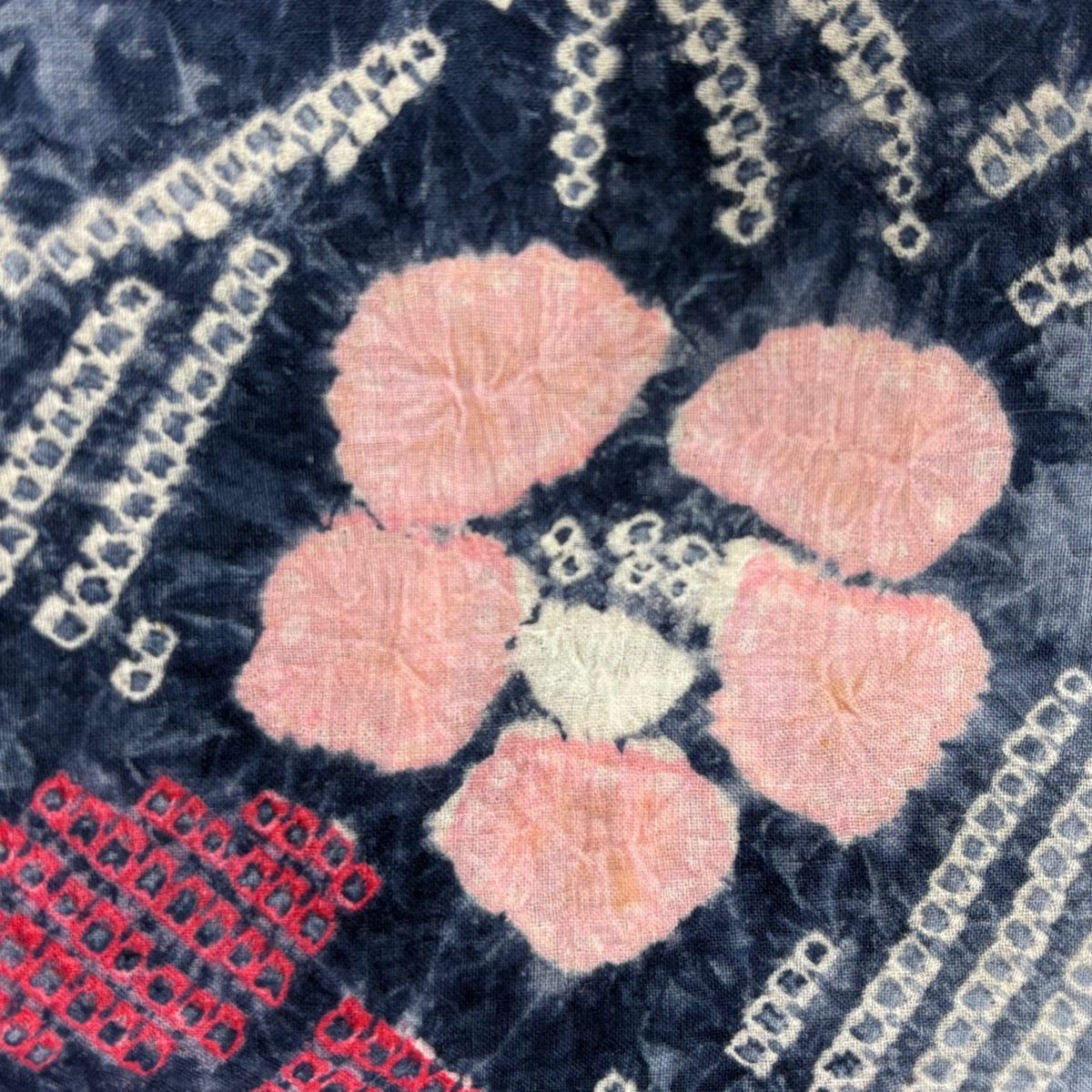  浴衣 身丈156.5 cm 裄丈64 M 絞り浴衣 草花 白 綿 浴衣単品 浴衣