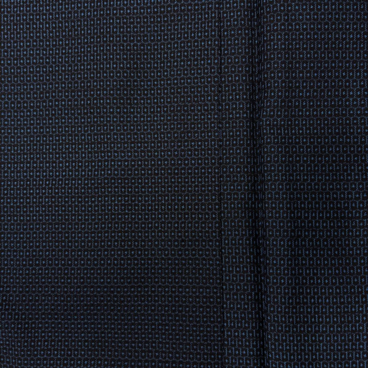  男着物 身丈148 cm 裄丈71 L 袷 アンサンブル 紬 やまと 亀甲絣 紺色 正絹 着物 着物 浴衣