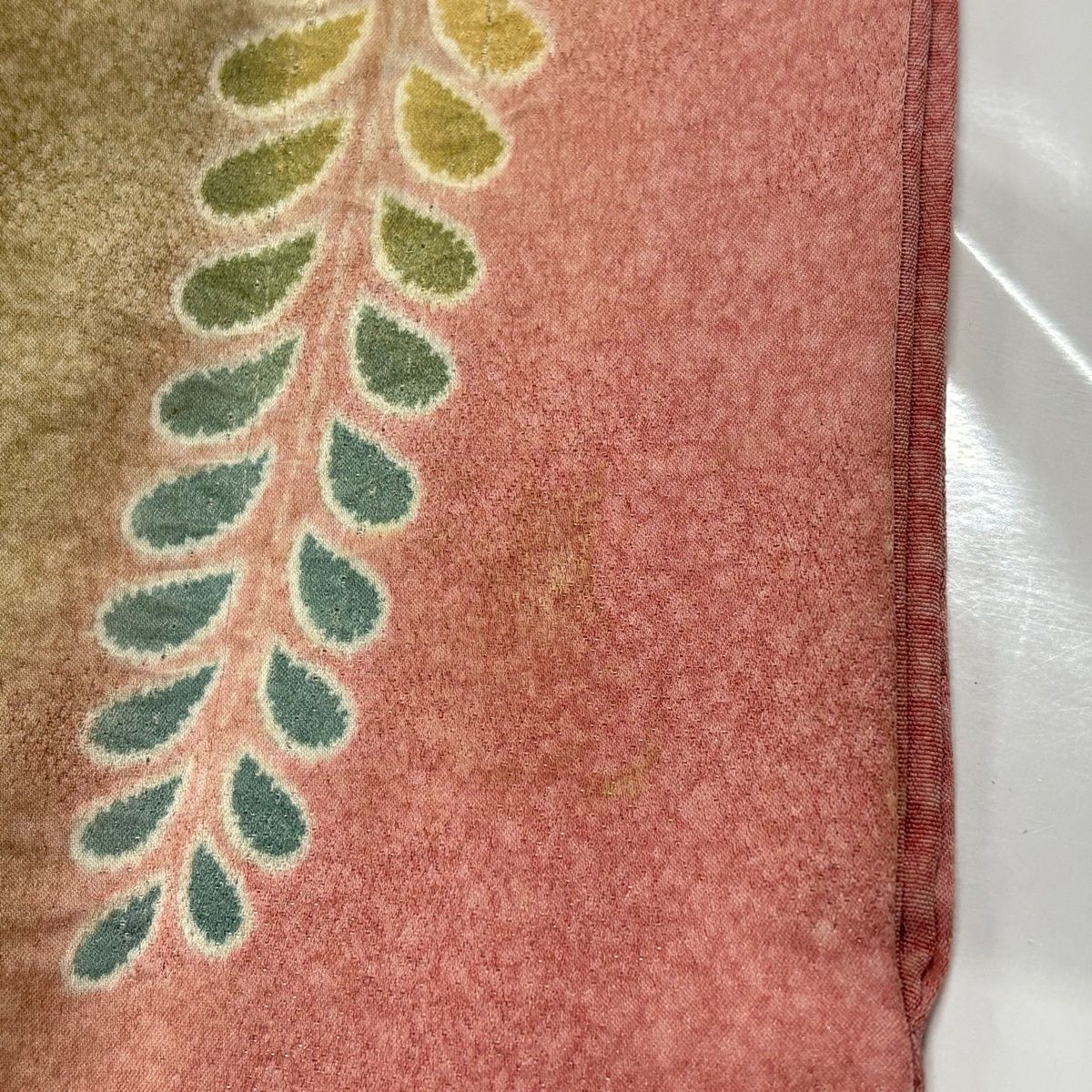  訪問着 身丈162.5 cm 裄丈65.5 M 袷 落款 辻が花 銀通し ぼかし ピンク 正絹 訪問着 付け下げ 着物