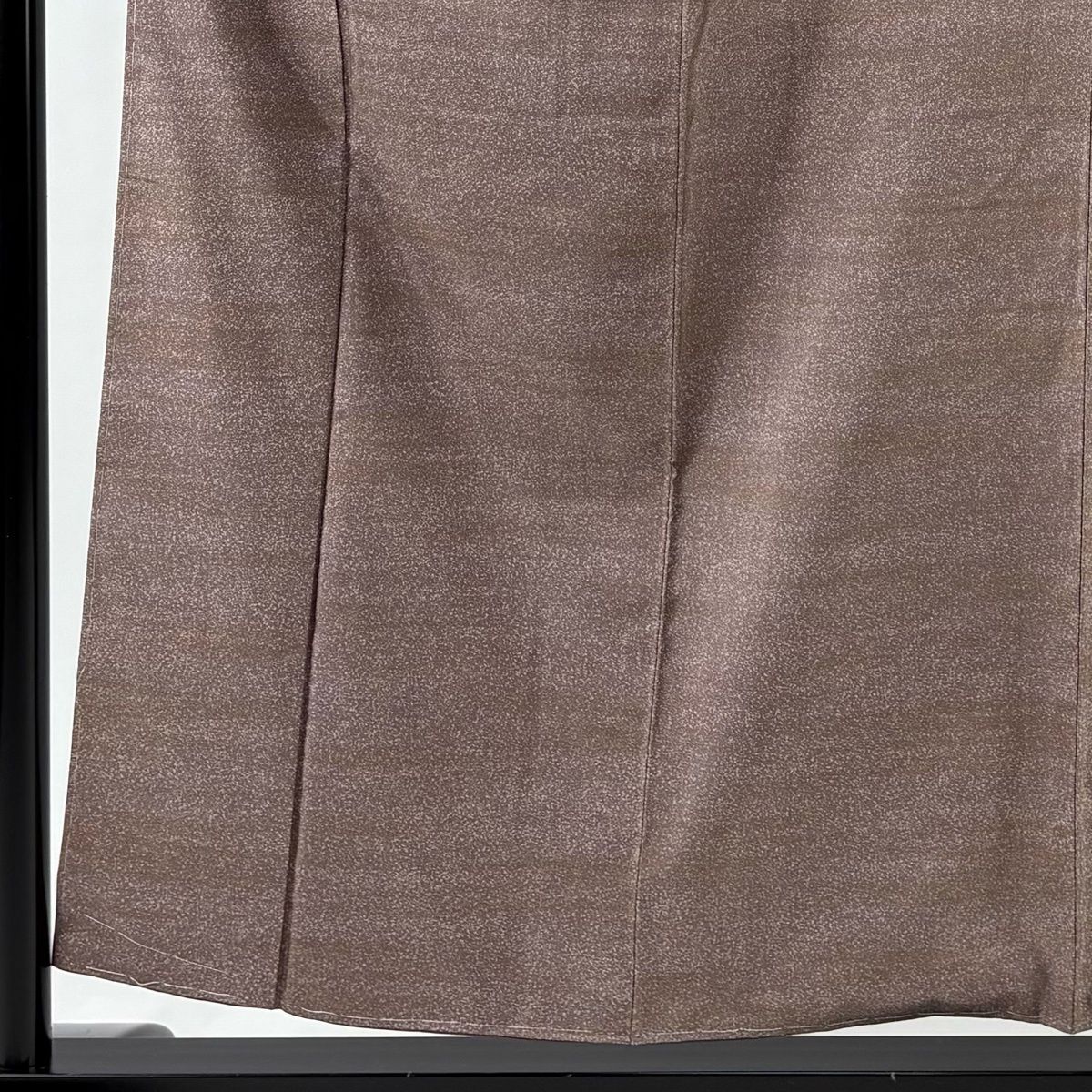 小紋 身丈156 cm 裄丈62.5 S 袷 大島紬地 証紙 霞 ぼかし 薄小豆 正絹 名品