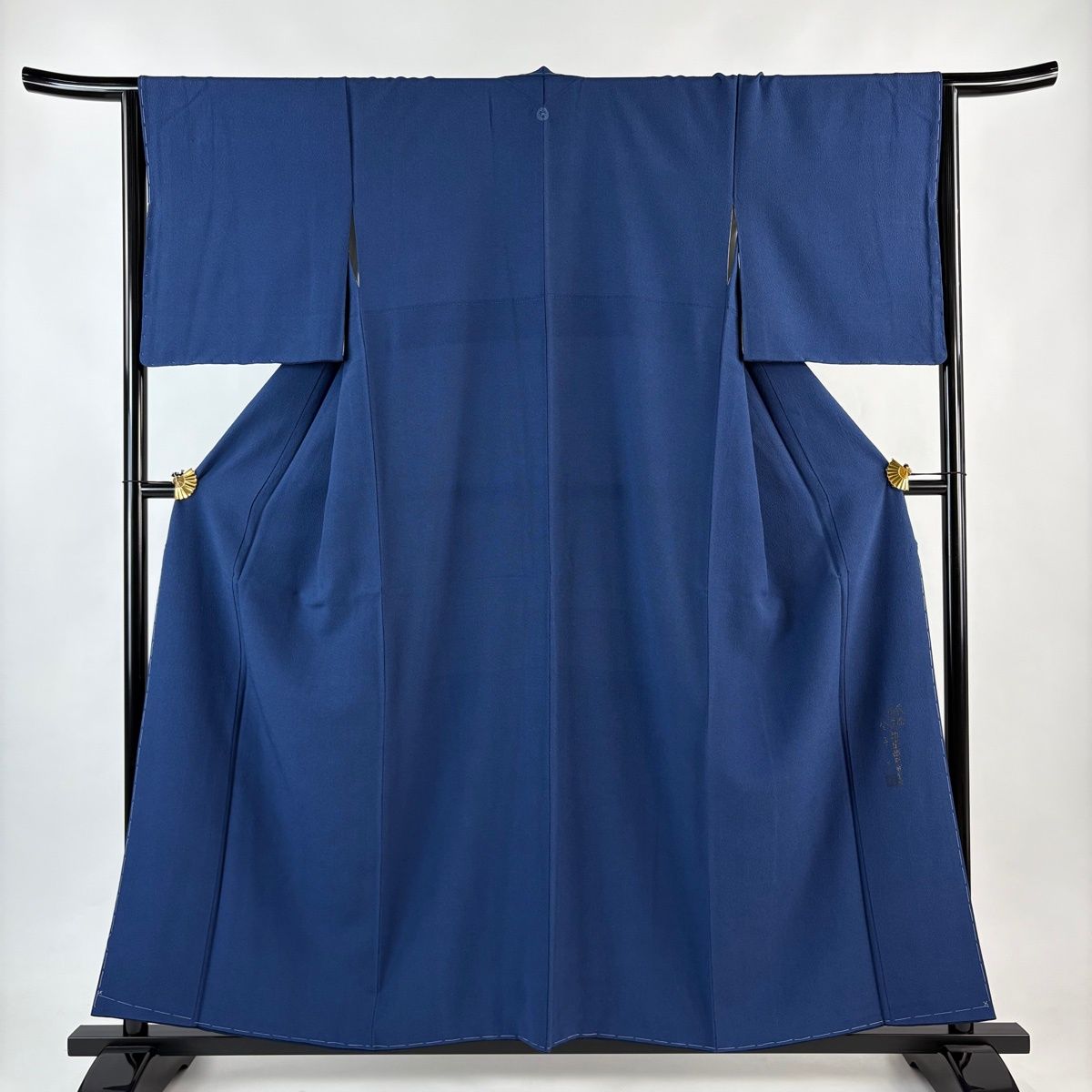 江戸小紋 身丈158.5cm 裄丈64.5cm M 袷 金子正 落款 鮫 藍色 正絹 名品