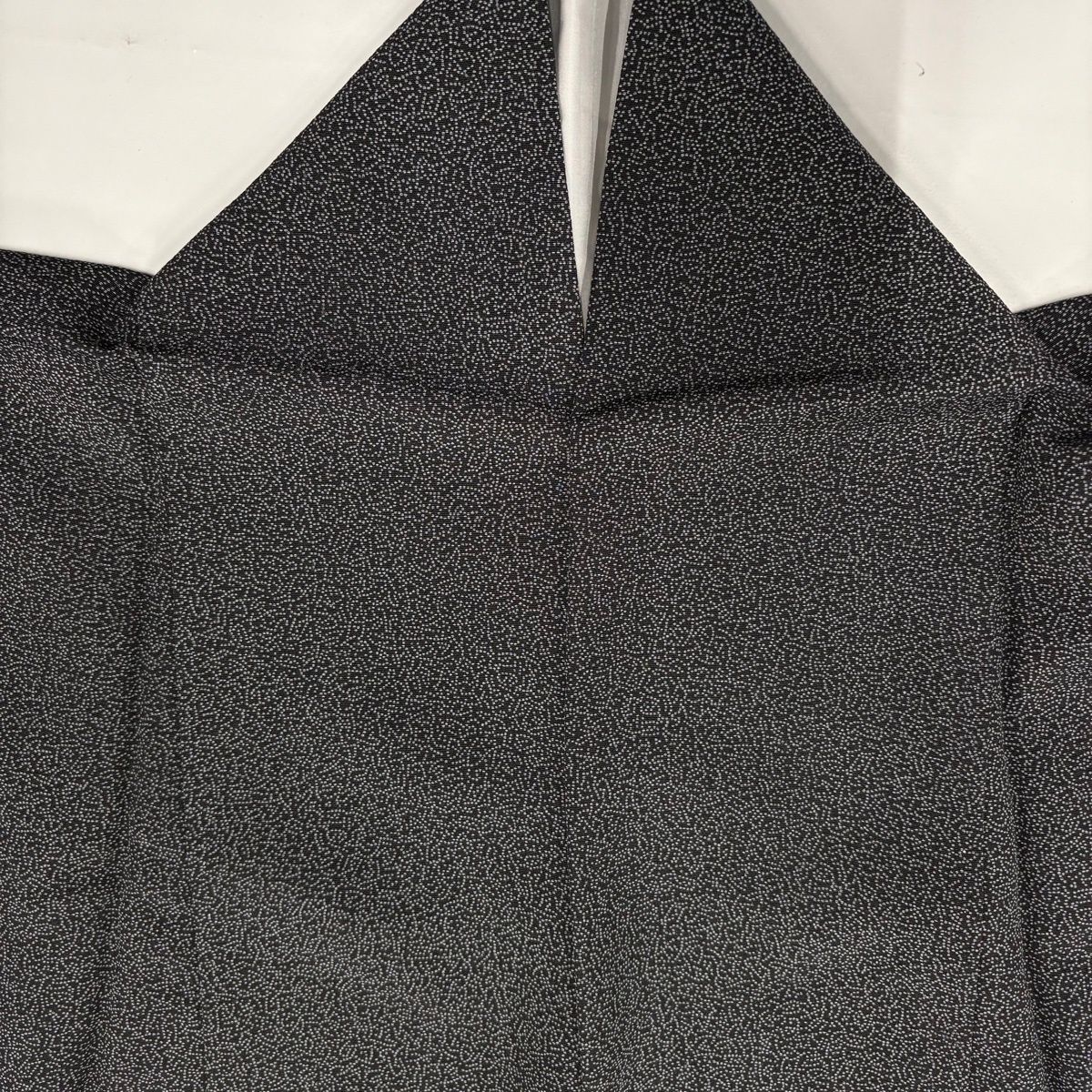  江戸小紋 身丈166 cm 裄丈68 L 袷 幾何学模様 墨色 正絹 小紋 着物