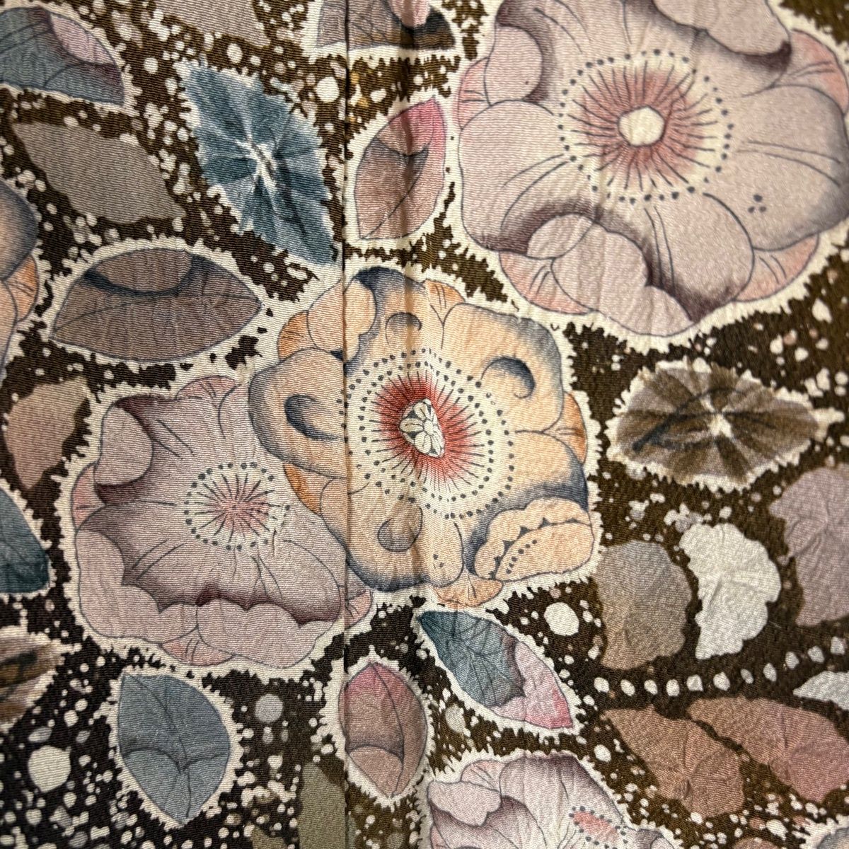  訪問着 身丈158 5 cm 裄丈68 L 袷 翠山工房 落款 辻が花 ぼかし 墨色 正絹 訪問着 付け下げ 着物