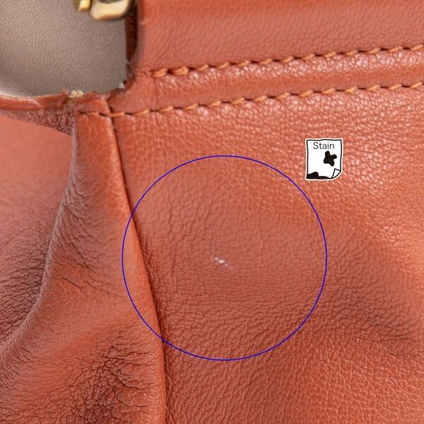 クロエChloe レザーショルダーバッグ オレンジ - メルカリ