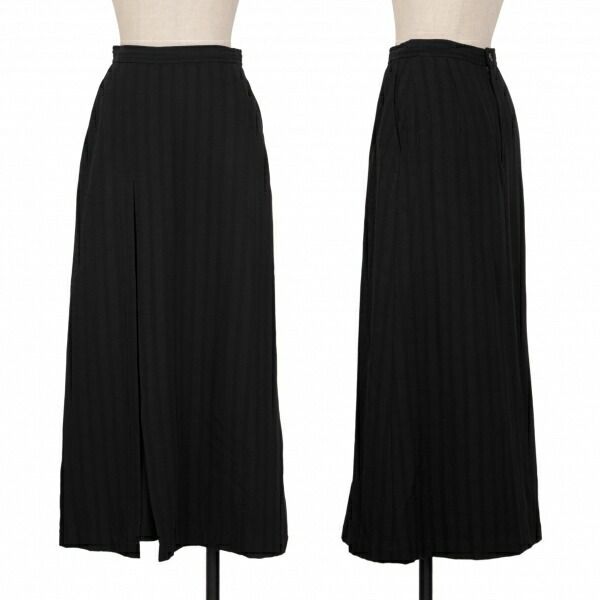 COMME des GARÇONS ブラック ジャージ　プリーツスカート M COMME des GARCONS（コムデギャルソン） ウールギャバプリーツスカート