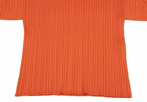 プリーツプリーズPLEATS PLEASE プリーツカットソー オレンジ3 - メルカリ
