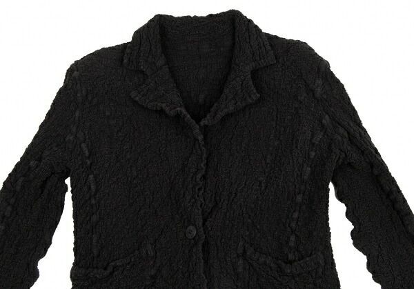 イッセイミヤケ ミーISSEY MIYAKE me 染めカリフラワージャケット 黒F
