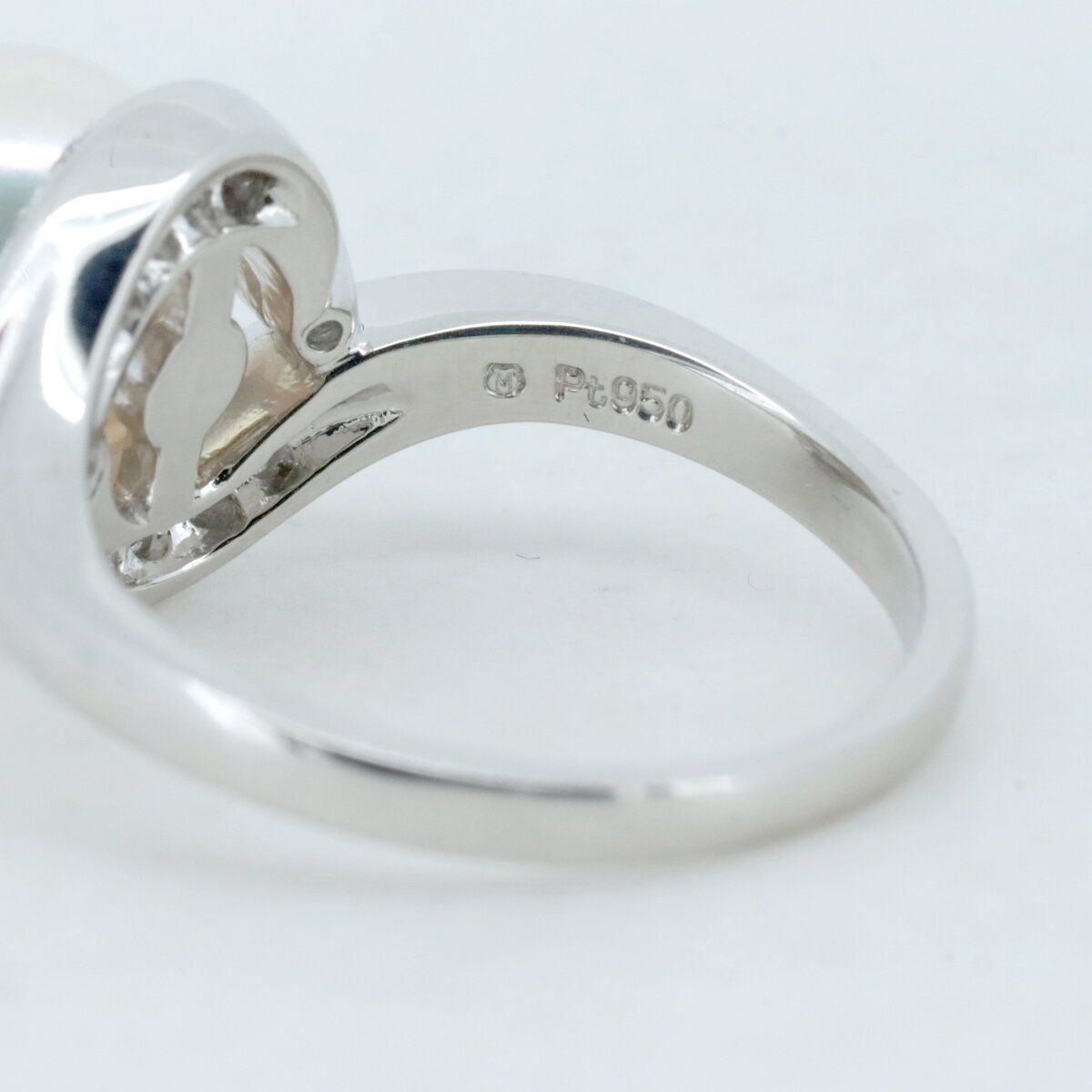 ミキモト パールダイヤモンド リング 指輪 10.5号 8.4ミリ Pt950