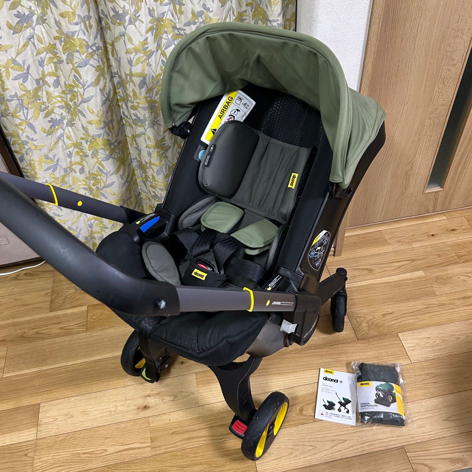 doona (ドゥーナ) ベビーカー+チャイルドシート カーキ 一体型 - メルカリ