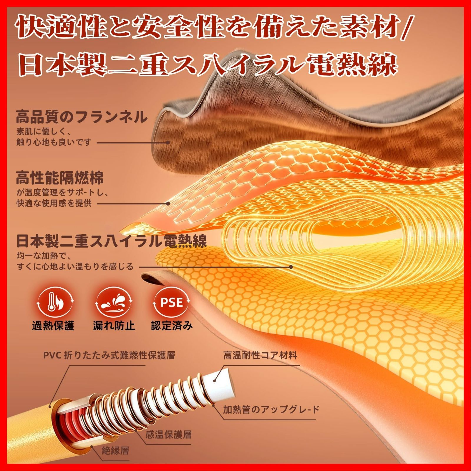 男女兼用 水洗い 防寒対策 使い忘れ防止機能 過熱保護 電気足温器 PSE認証済 ダニ除去機能付き 5段階タイマー設定 6段階温度調節 暖房費節約 一人用こたつ 移動 型 フットウォーマー 急速昇温 電熱線 着るこたつ スティックのり 接着テープ