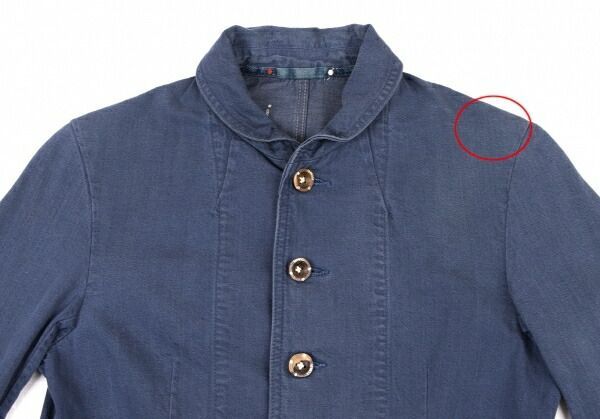 45rpm 45R umii908 藍染めショールカラージャケット インディゴ2