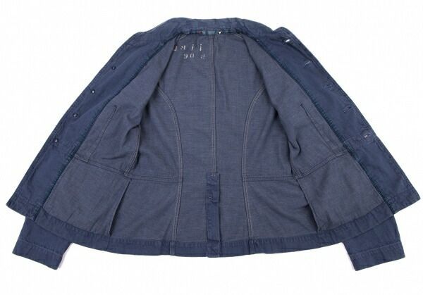 45rpm 45R umii908 藍染めショールカラージャケット インディゴ2
