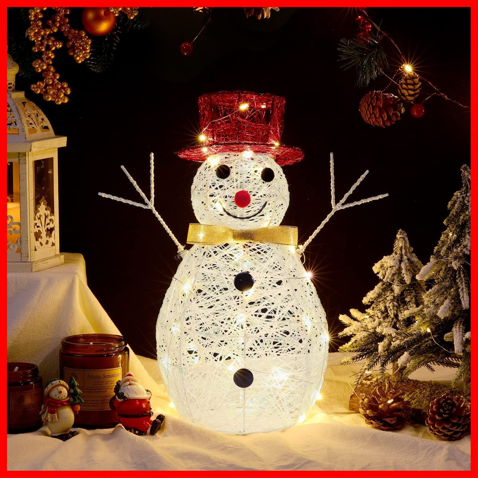 大幅値下げ訳有り　写真追加　クリスマス置物 ライト付　2009年製【動作確認済】 Amazon.co.jp: WXQ クリスマス 飾り 屋外 クリスマス 置物 雪だるま