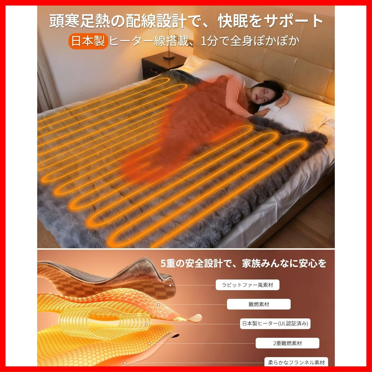 表面ラビットファー調