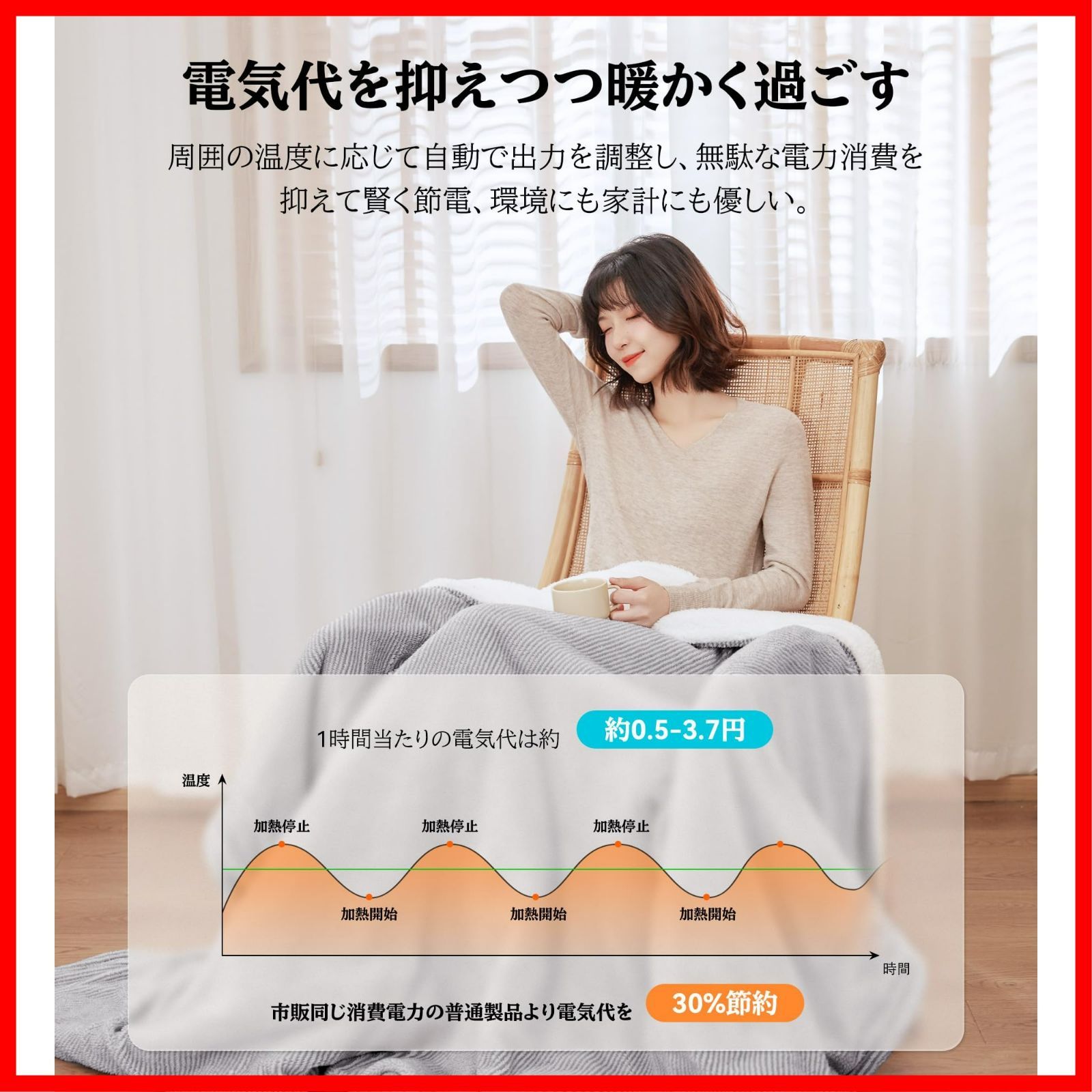  ホットカーペット ひざ掛け 掛け 電気敷毛布 敷き 頭寒足熱 毛玉防止 電気ブランケット 静電気防止 過熱保護 暖房器具 省エネ ふわふわ 洗える 寒さ対策 ダニ退治 プレゼント 速暖 1 9時間タイマー付き ヒーター 大判サイズ･快眠運転搭載･ その他 文房具 事務用品