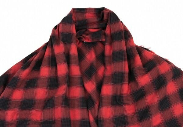 ルグランブルーL.G.B ストールネック2wayチェックシャツカーディガン