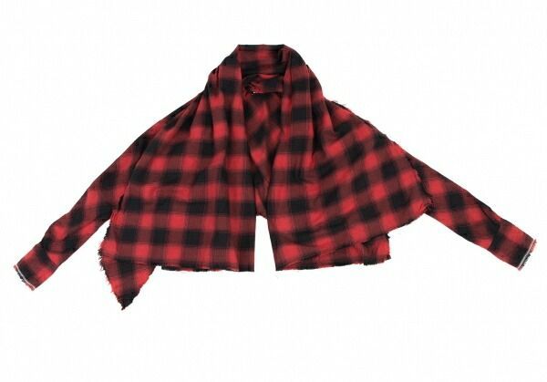 ルグランブルーL.G.B ストールネック2wayチェックシャツカーディガン