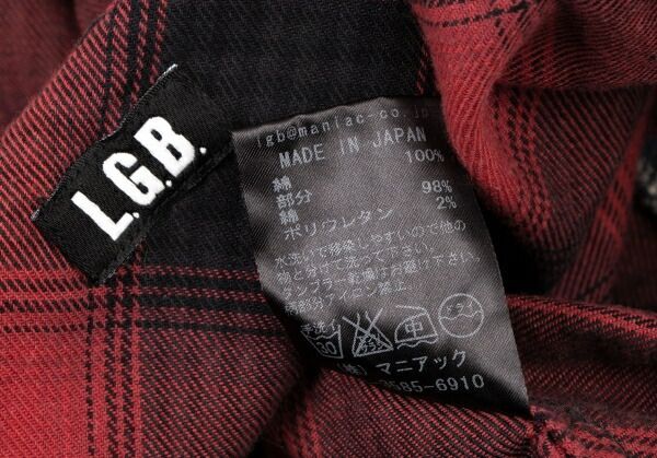 ルグランブルーL.G.B ストールネック2wayチェックシャツカーディガン