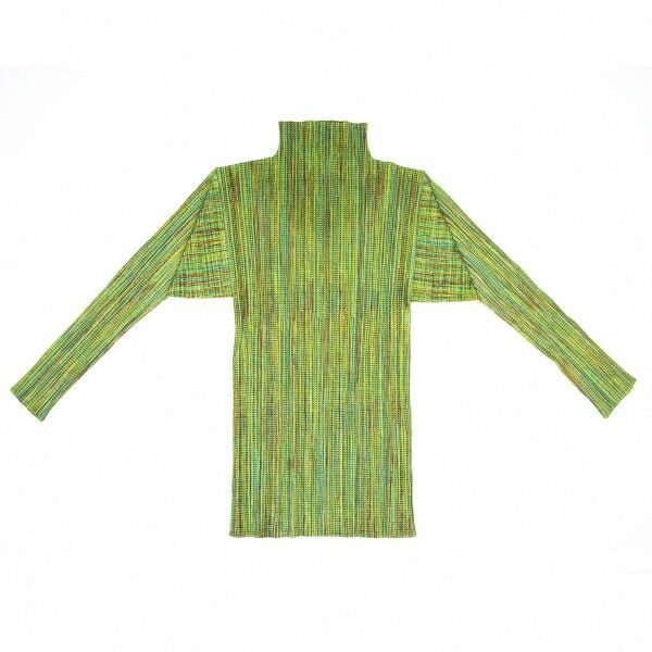PLEATS PLEASEハイネックカットソー　長袖　3 黄緑 PLEATS PLEASEハイネックカットソー 長袖 3 黄緑 PLEATS PLEASE