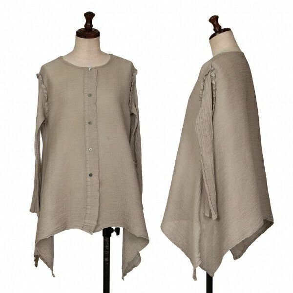 イッセイミヤケ ミーISSEY MIYAKE me 裾フレアプリーツカーディガン