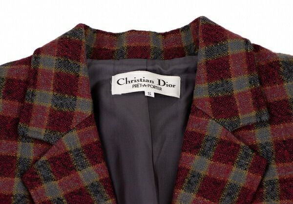 クリスチャンディオールChristian Dior ウールブロックチェック