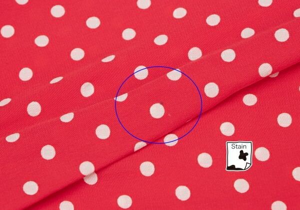 シャネル 赤とベージュのドット柄ブラウス シャネル 赤とベージュの