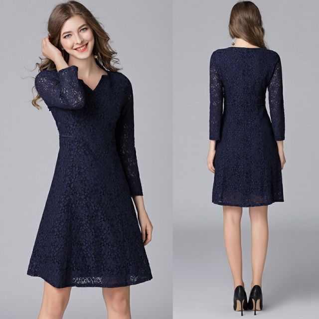 大きいサイズ パーティードレス パーティドレス フォーマルドレス 結婚式 二次会 披露宴 ママ会 Vネック 花柄総レースドレス ワンピース(T)