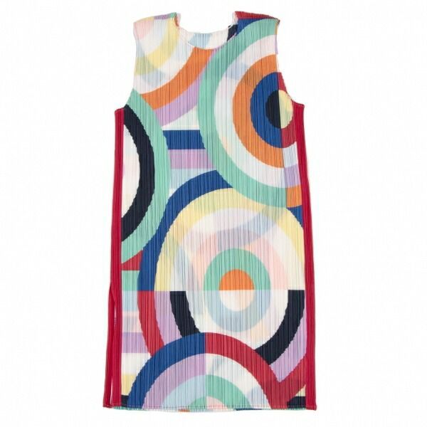 プリーツプリーズPLEATS PLEASE ジオメトリックプリントノースリーブ