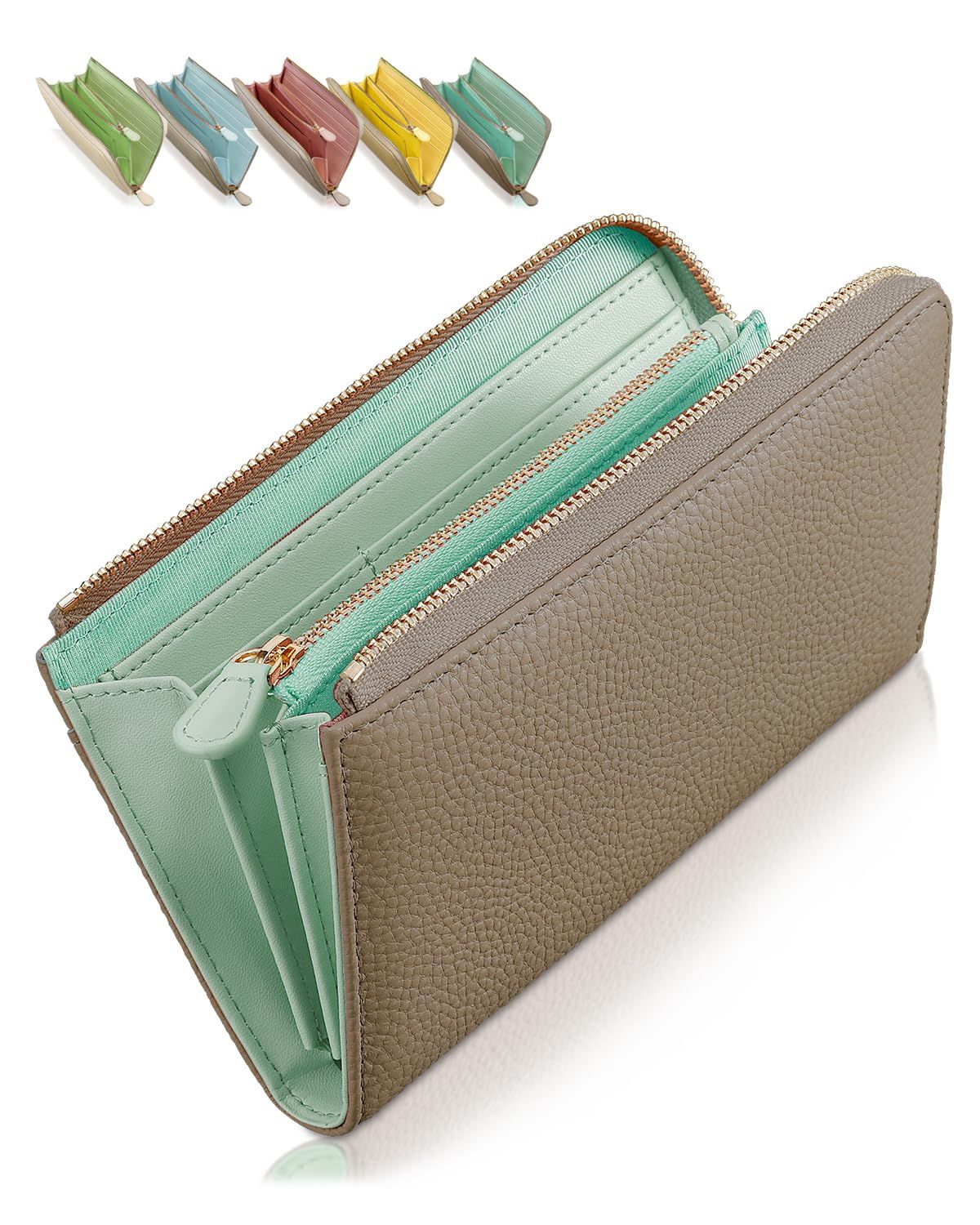 本革　長財布 アンコール] 小さい 長財布 【3cm小さい長財布 高見え バイカラー】 本