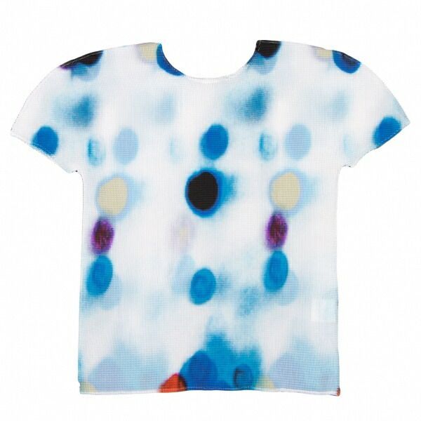 【美品】イッセイミヤケ me ミー ボトルプリント 半袖 プリーツ カットソー イッセイミヤケ ミーISSEY MIYAKE me ぼかしドットプリントボックス