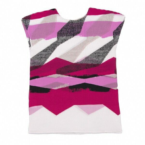 イッセイミヤケ ミーISSEY MIYAKE me マルチボーダーボックスプリーツ