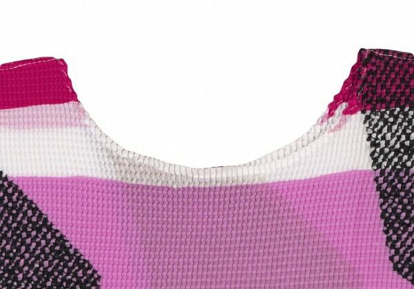 イッセイミヤケ ミーISSEY MIYAKE me マルチボーダーボックスプリーツ