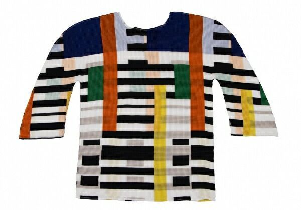 イッセイミヤケ ミーISSEY MIYAKE me カラーブロックボーダーボックス