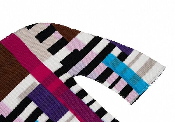 イッセイミヤケ ミーISSEY MIYAKE me カラーブロックボーダーボックス