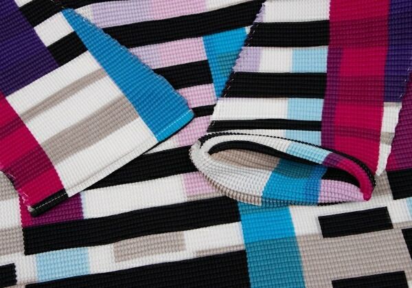 イッセイミヤケ ミーISSEY MIYAKE me カラーブロックボーダーボックス