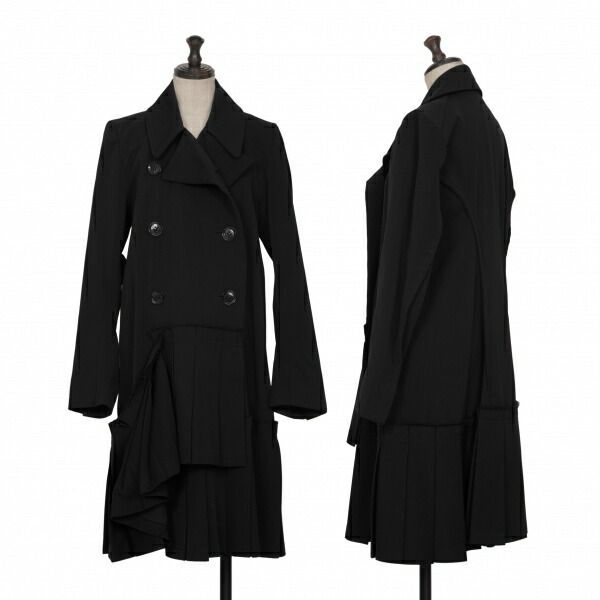 ヨウジヤマモト ファムYohji Yamamoto FEMME ウール裾プリーツ切替