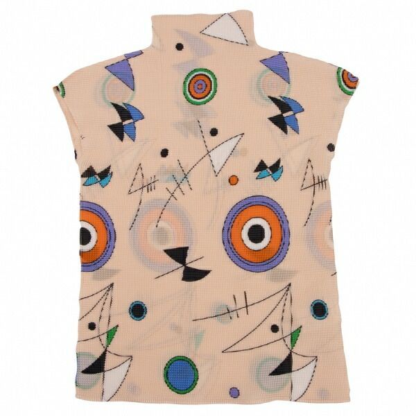 イッセイミヤケ ミーISSEY MIYAKE me グラフィックプリントストレッチ