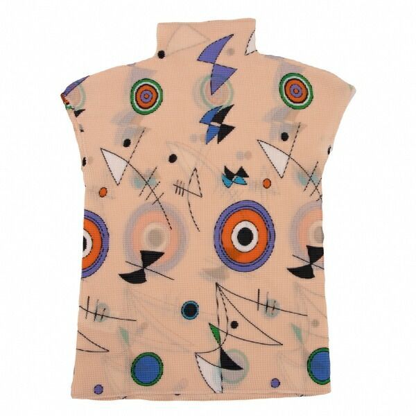 イッセイミヤケ ミーISSEY MIYAKE me グラフィックプリントストレッチ