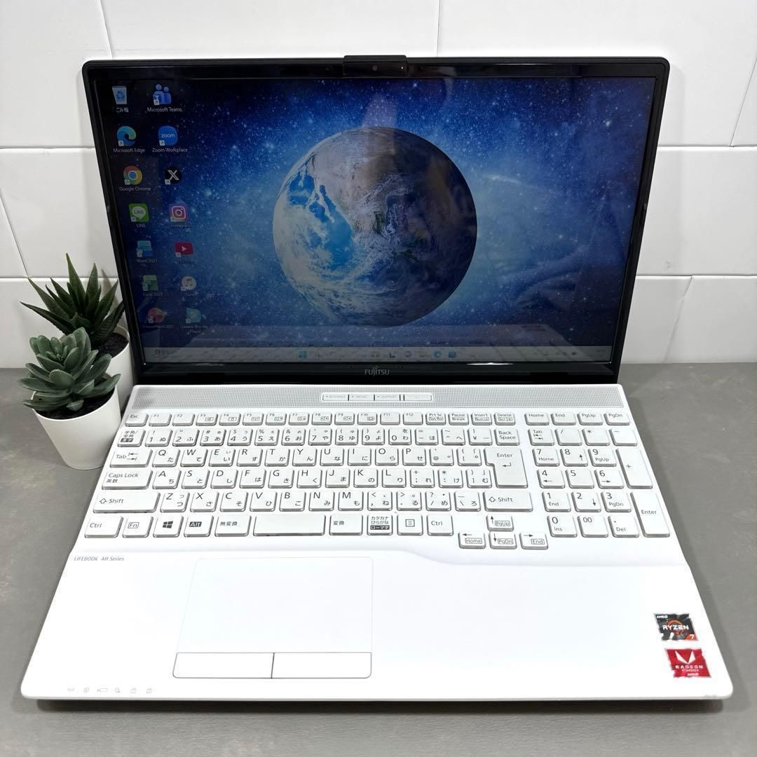 極上品】富士通プレミアムホワイト☘Ryzen7☘️NVMe512+1TB - メルカリ