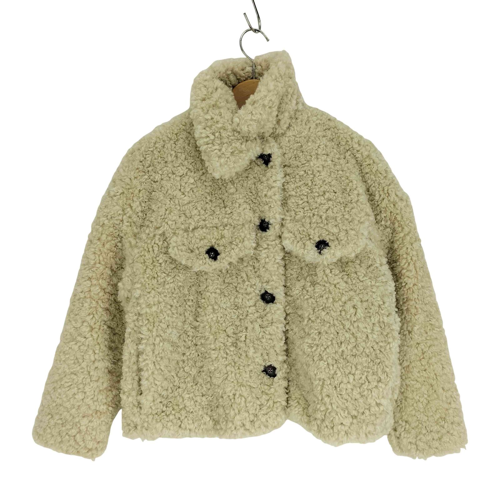 レディース ザラ ZARA フェイクファー プードル ボアジャケット ふわ 