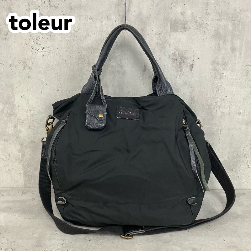 toleur トーラ ナイロン 牛革 カウレザー 2way トートバッグ 