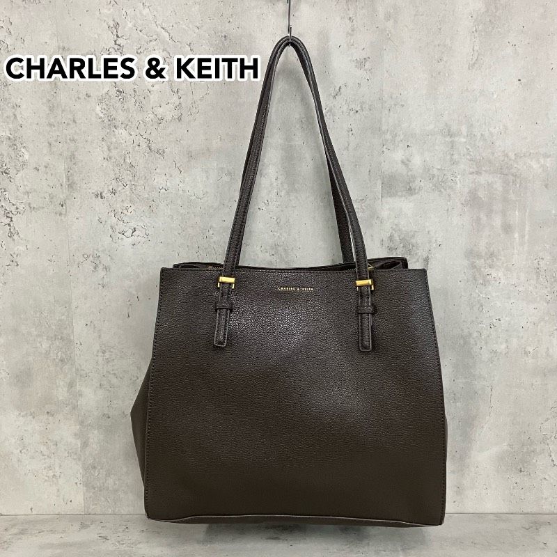 CHARLES & KEITH チャールズ&キース 大容量 トートバッグ ハンドバッグ