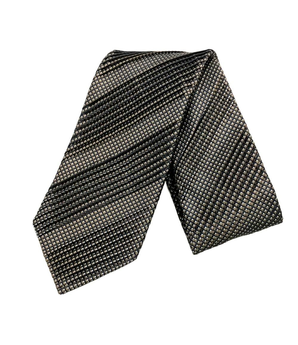 美品 ブリオーニ ネクタイ 黒 ドット シルク ブリオーニ シルク