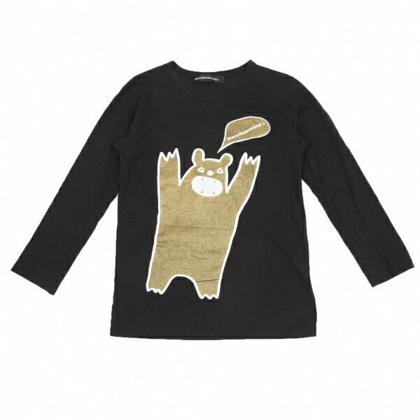 メルシーボークーmercibeaucoup コットンフロントベアー箔プリント