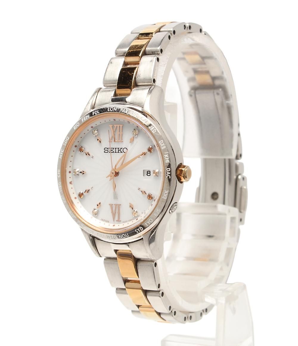 セイコー 腕時計 lk ルキア 1 B 35-0 AS 0 ソーラー ホワイト レディース SEIKO